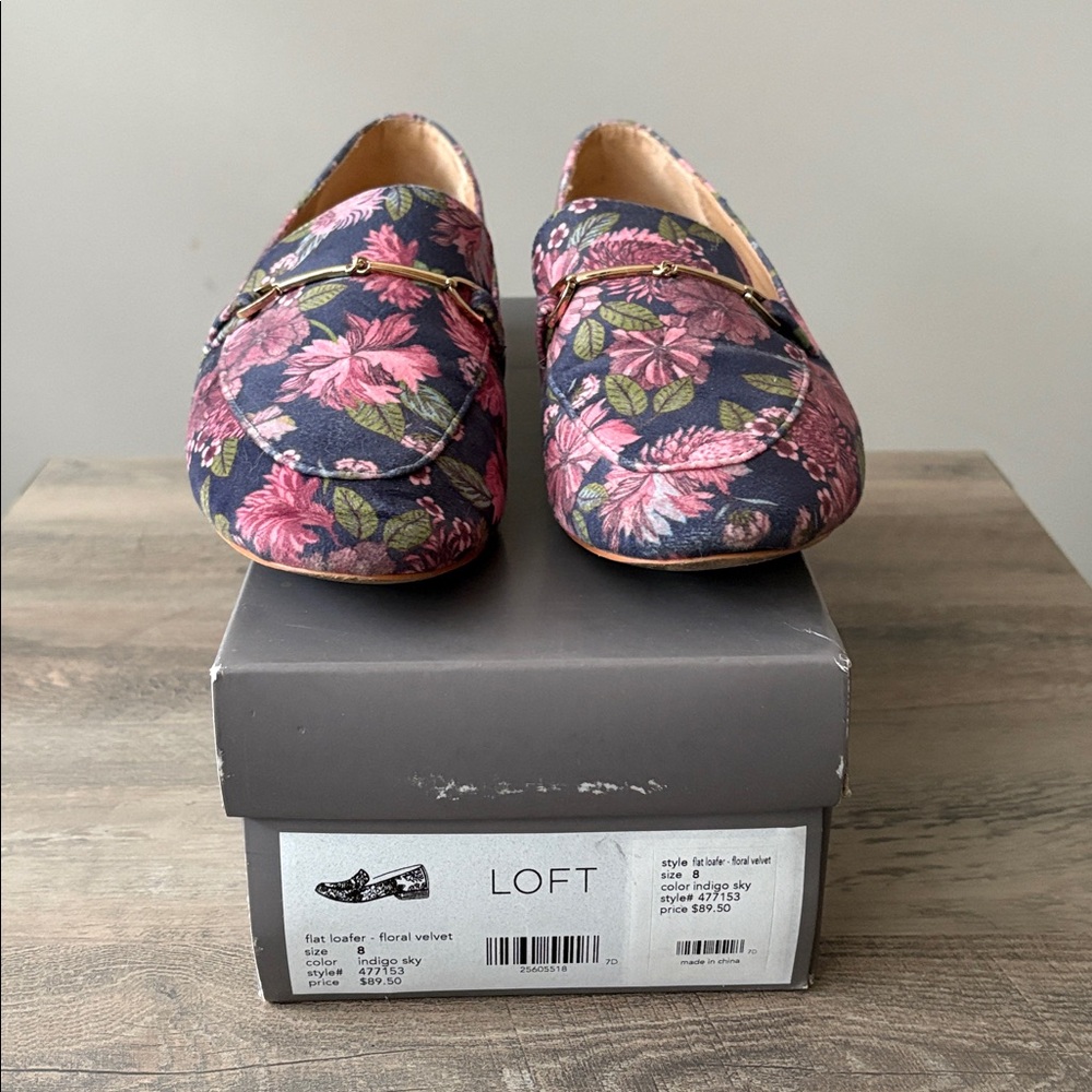 LOFT Floral Velvet Loafers - Picture 3 of 6